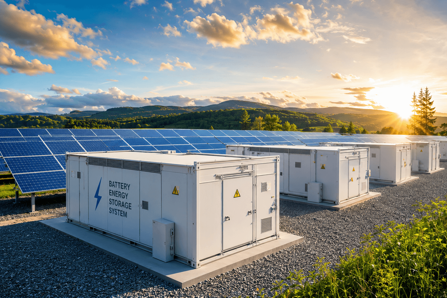 Hybrid solar and BESS energy systems